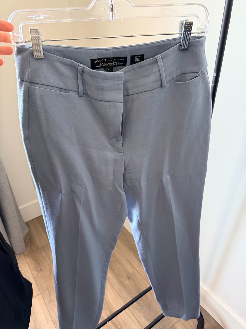 RW&CO. Curvy Fit Light Blue Suiting Pants